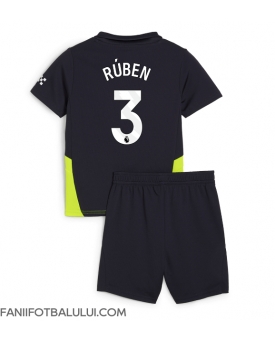 Manchester City Ruben Dias #3 Echipament de Fotbal Replică 2024-25 Copii Deplasare (+ Șorturi)
